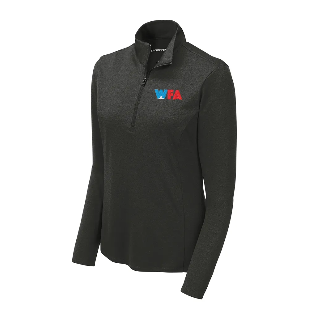 [WFA-LST469-Black Heather-XS] Sport-Tek Women's Endeavor 1/2-Zip Pullover (Black Heather, XS)
