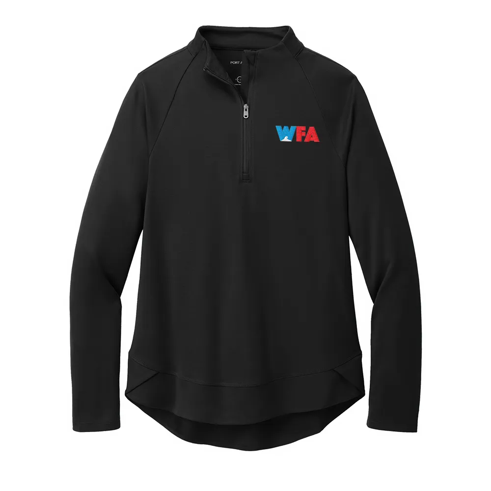 [WFA-LK870-Deep Black-XS] Port Authority Women's C-FREE Cypress 1/4-Zip (Deep Black, XS)